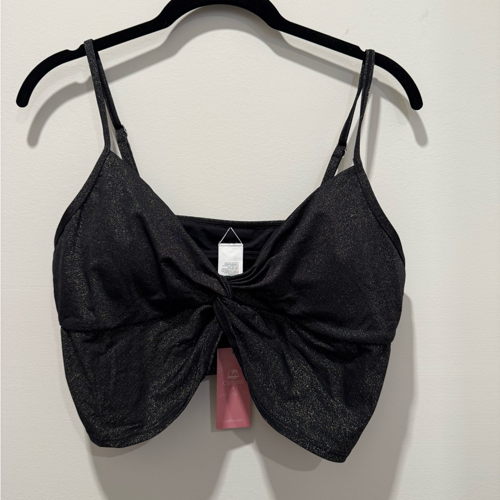 Cupshe Black with gold shimmer Bikini